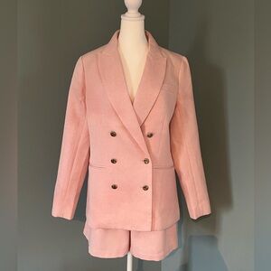 Women's Pink Pleated Shorts - Companion Piece